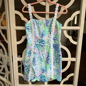 NWT Lilly Pulitzer blue, green and pink floral dress size 4